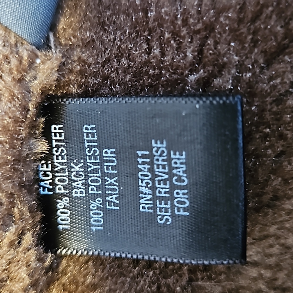 Croft & Barrow, brown, winter coat with faux fur interior and collar. Size S - Picture 4 of 10